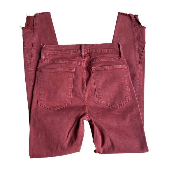 FRAME Le High Skinny Jeans Raw Step Hem Size 26 - Picture 5 of 7